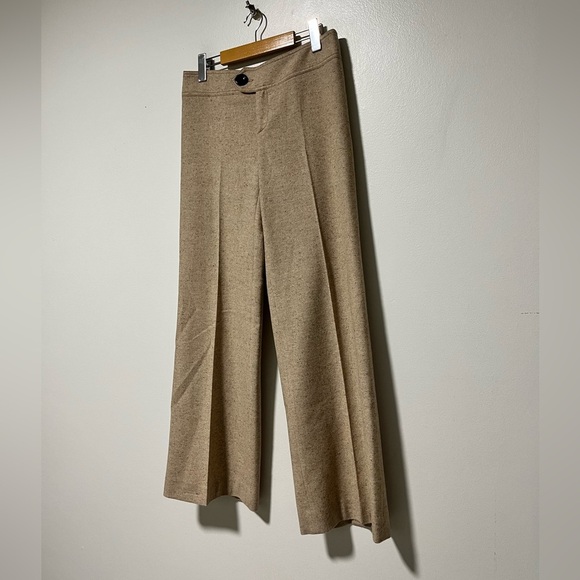 Jean Pascale Women’s Wool-Blend Wide-Leg Cropped Pants, Size 6, Made in Spain - Picture 3 of 10